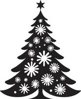 starlit sneeuwval pracht s voor winter wonderland wervelend wintertijd vraagt zich af Kerstmis boom reeks vector