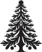 berijpt Woud fantasie Kerstmis boom verzameling nordic groenblijvend charme s voor Scandinavisch decor vector