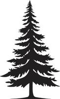 starlit Kerstmis nacht elementen voor magisch boom decor polair uitdrukken dennen s voor grillig Kerstmis bomen vector