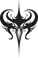 bochtig zegel duivelskop tatoeëren symbool demonische heerschappij onheil duivelskop vector