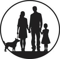stralend relaties familie element glimlacht Verenigde van gelukkig familie embleem vector