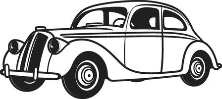 schetsboek serenade voor retro auto tekening klassiek canvas wijnoogst auto tekening emblematisch vector