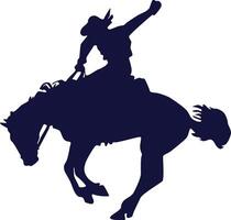 cowboy silhouet met paard. geïsoleerd Aan wit achtergrond vector