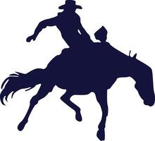 cowboy silhouet met paard. geïsoleerd Aan wit achtergrond vector