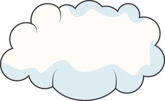 tekenfilm wolken Aan wit achtergrond. voor grappig ornament vector