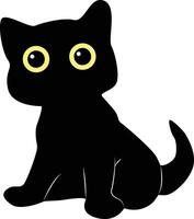 gelukkig Internationale kat dag silhouet. illustratie met vlak tekenfilm ontwerp vector
