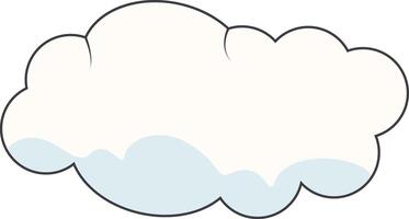 tekenfilm wolken Aan wit achtergrond. voor grappig ornament vector