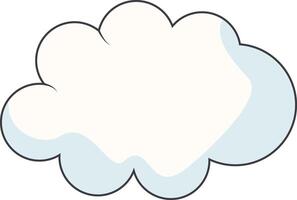 tekenfilm wolken Aan wit achtergrond. voor grappig ornament vector