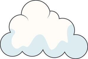 tekenfilm wolken Aan wit achtergrond. voor grappig ornament vector