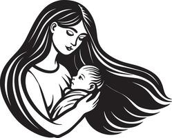 moeder en baby.moederschap. illustratie vector