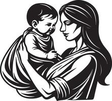 moeder en kind. mascotte Sjablonen. illustratie vector