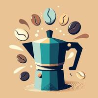 retro koffie poster vector