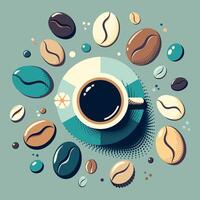 retro koffie poster vector