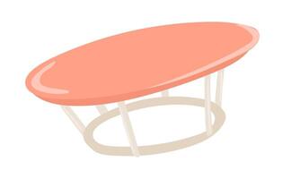 ronde koffie tafel in vlak ontwerp. modern meubilair voor leven kamer. illustratie geïsoleerd. vector