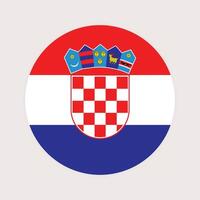 nationaal vlag van Kroatië. Kroatië vlag. Kroatië ronde vlag. vector