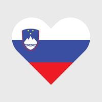nationaal vlag van Slovenië. Slovenië vlag. Slovenië hart vlag. vector