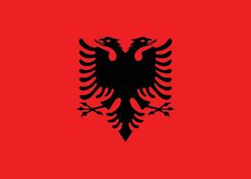 Albanië vlag illustratie. Albanië nationaal vlag. vector