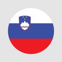 nationaal vlag van Slovenië. Slovenië vlag. Slovenië ronde vlag. vector