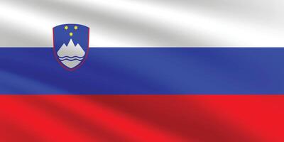 nationaal vlag van Slovenië. Slovenië vlag. golvend Slovenië vlag. vector