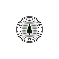 pijnboom boom logo, deze logo is geïnspireerd door pijnboom bomen in de Woud vector