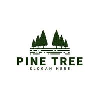 pijnboom boom logo, deze logo is geïnspireerd door pijnboom bomen in de Woud vector