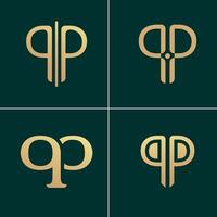 brief p en p logo ontwerp sjabloon ontwerp voor merk. vector