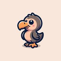 schattig tekenfilm baby dodo vogel illustratie vector