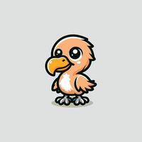 schattig tekenfilm baby dodo vogel vector