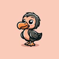 schattig en kawaii dodo vogel illustratie vector