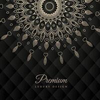 mandala ontwerp ronde ornament patroon Aan zwart achtergrond vector