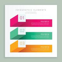 abstract modern stappen optie kleurrijk infographic ontwerp banier vector