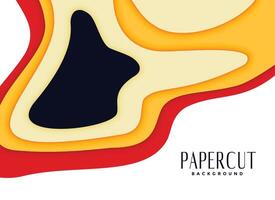 abstract papercut achtergrond in helder warm kleuren vector