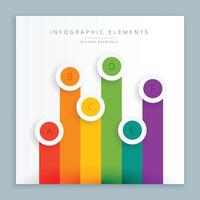 abstract modern stappen optie kleurrijk infographic ontwerp banier vector