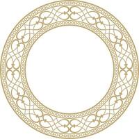 goud ronde klassiek Renaissance ornament. cirkel, ring Europese grens, opwekking stijl kader. vector