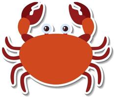 krab zee dier cartoon sticker vector