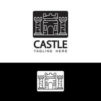 kasteel logo sjabloon ontwerp vector