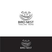 vogelnest logo sjabloon ontwerp vector