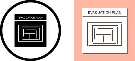 evacuatie plan icoon ontwerp vector