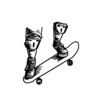 vector vintage skateboard illustratie ontwerp vintage retro