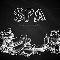 Spa schoolbord achtergrond vector