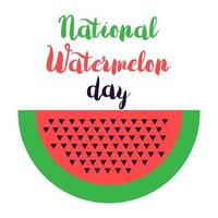 nationale watermeloendagbanner vector