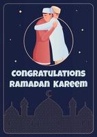 ramadan platte kaart vector