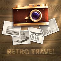 Retro camera achtergrond vector