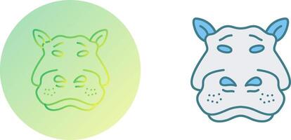nijlpaard icoon ontwerp vector