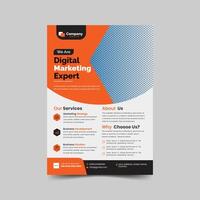 modern creatief zakelijke bedrijf, digitaal afzet agentschap folder brochure ontwerp, Hoes modern lay-out, jaar- rapport, poster, folder in a4 sjabloon vector