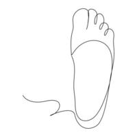 voet elegantie vrouw been in doorlopend een lijn tekening illustratie kunst ontwerp vector