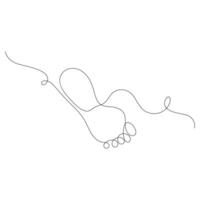 voet elegantie vrouw been in doorlopend een lijn tekening illustratie kunst ontwerp vector