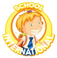 Logo ontwerp voor internationale school vector