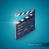 Clapperboard Realistische illustratie vector