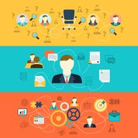 human resources banners vector